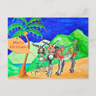 Donkey Christmas Card