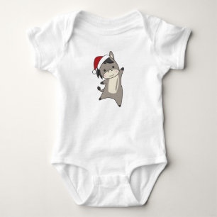 Donkey Christmas Donkeys Winter Animals Baby Bodysuit