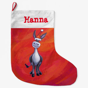 Donkey Christmas Large Christmas Stocking