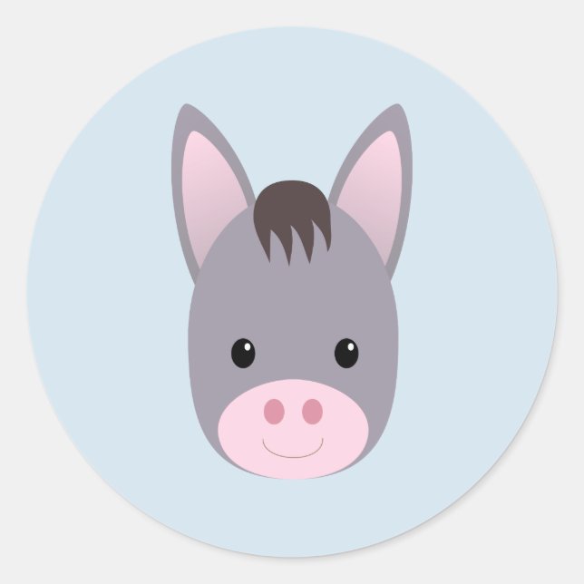 Donkey Classic Round Sticker (Front)