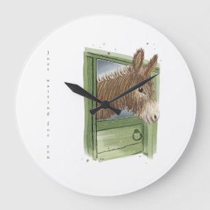 Donkey clock - Cute -  I am waiting for you 
