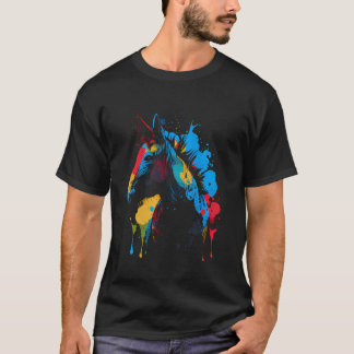 Donkey Colourful Mule Hobby Farmer Farmer Donkey F T-Shirt