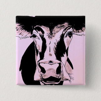 donkey cowboy 2 inch square button