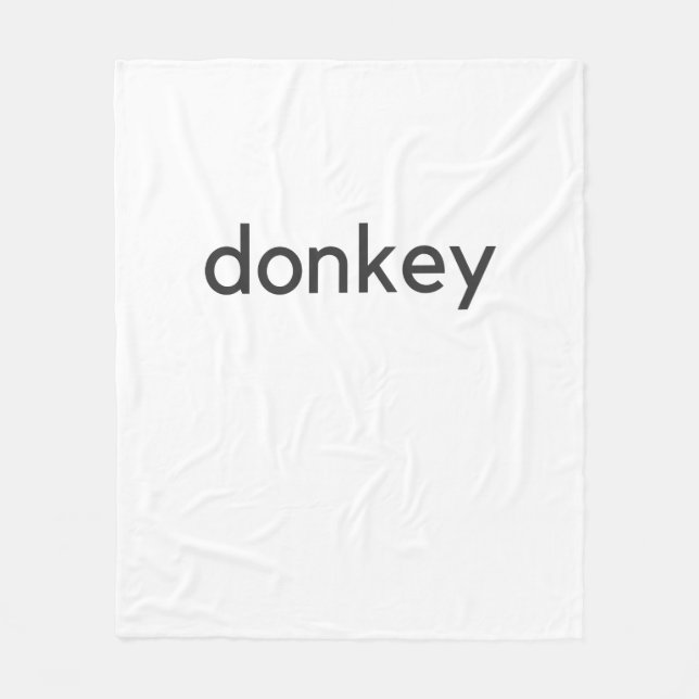 donkey dark fleece blanket (Front)