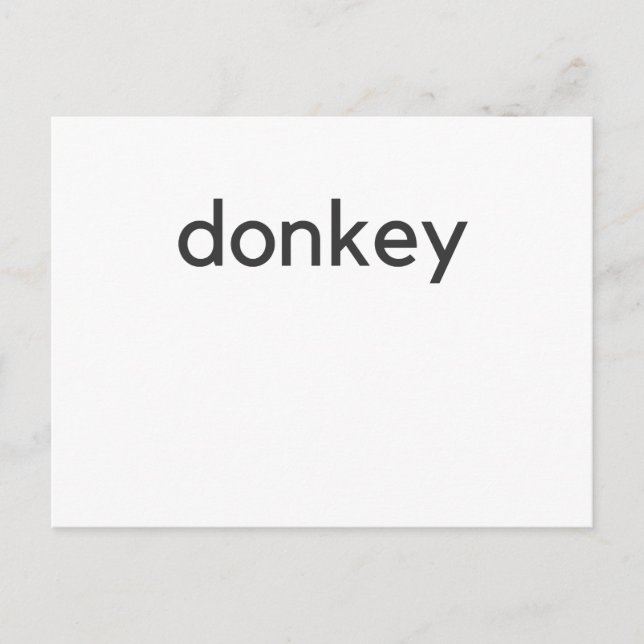 donkey dark postcard (Front)