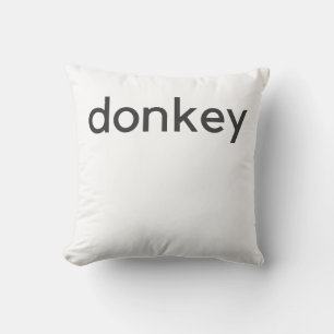 donkey dark throw pillow