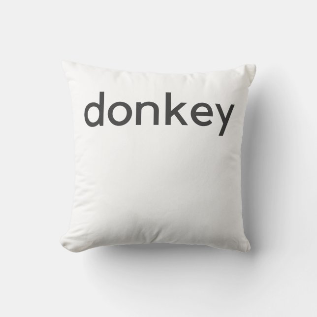 donkey dark throw pillow (Front)