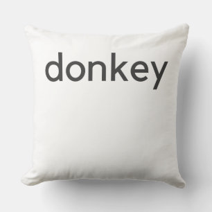 donkey dark throw pillow