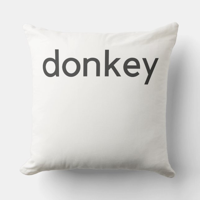 donkey dark throw pillow (Front)