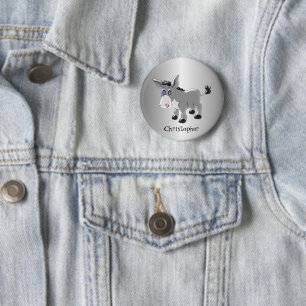 Donkey Design 2 Inch Round Button