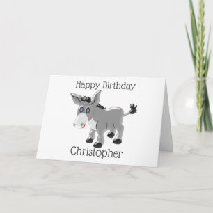 Donkey Design Birthday Card