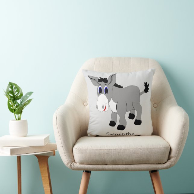 Donkey Design Personalised Throw Pillow (Chair)