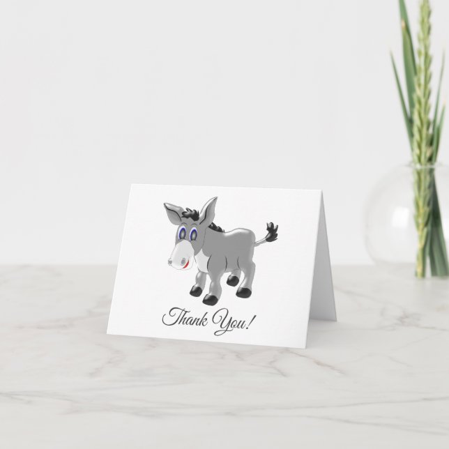 Donkey Design Thank You Card (Front)