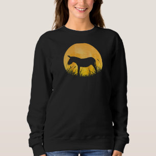 Donkey Easy Halloween Outfit Jackass Mule Moon Cos Sweatshirt