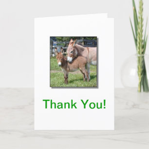 Donkey et Baby Carte de remerciements