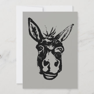 Donkey Face Stamp Holiday Card