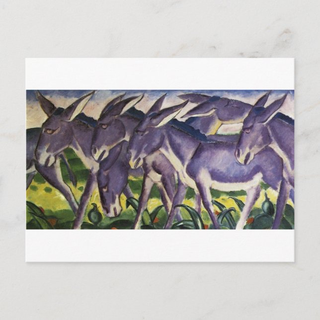 Donkey Frieze by Franz Marc Postcard (Front)