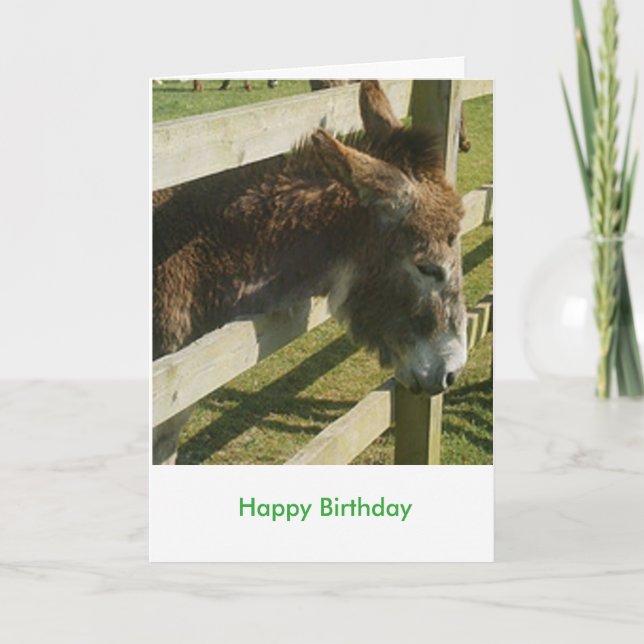 Donkey Greetings Card (Front)