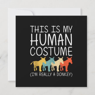 Donkey Halloween Human Costume | Funny Donkey Item Holiday Card