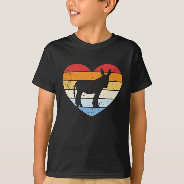 Donkey Heart Retro T-Shirt (Front)