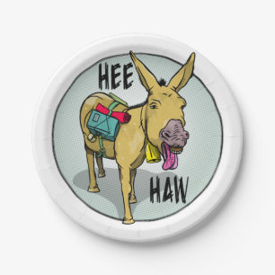 Donkey HEE HAW Paper Plate