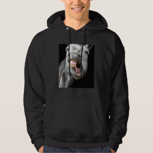 Donkey Horse Face Showing Off Cute and Face Anima Hoodie