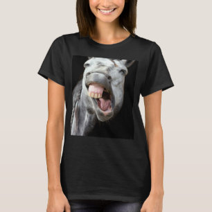 Donkey Horse Face Showing Off Cute and  Face Anima T-Shirt
