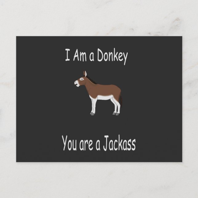 Donkey Humour Postcard (Front)