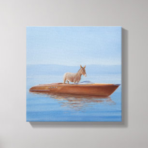 Donkey in a Riva 2010 Canvas Print