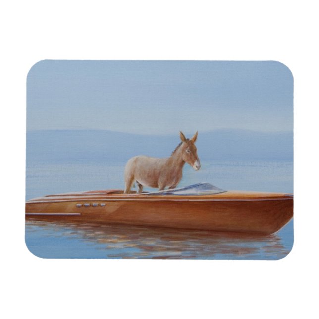 Donkey in a Riva 2010 Magnet (Horizontal)