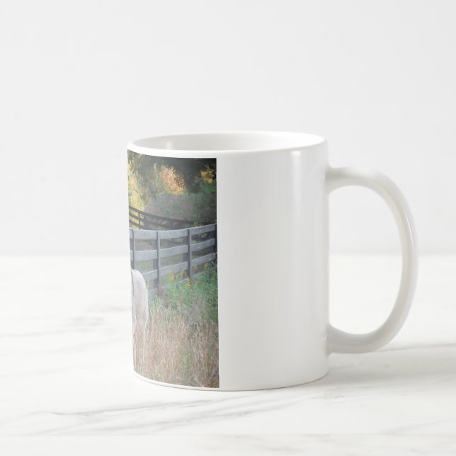 Donkey in an Autumn Field Coffee Mug (Right)
