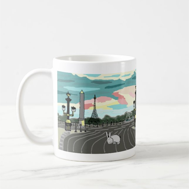 donkey in Paris Coffee Mug (Left)