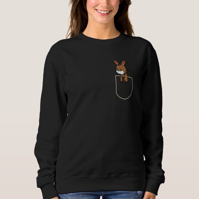 Donkey In The Pocket  Mule Pocket Sweatshirt (Front)
