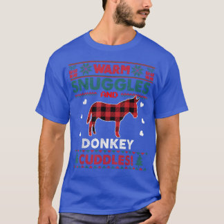 Donkey Lover Christmas Xmas Donkey Christmas Ugly  T-Shirt