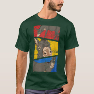 Donkey Lover Farm Animal Lover Farmer Pop Art Donk T-Shirt