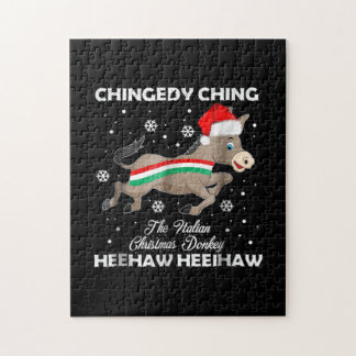 Donkey Lover Gift| Happy Donkey Merry Christmas Jigsaw Puzzle