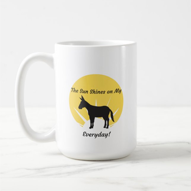 Donkey lover large coffee mug! coffee mug (Left)