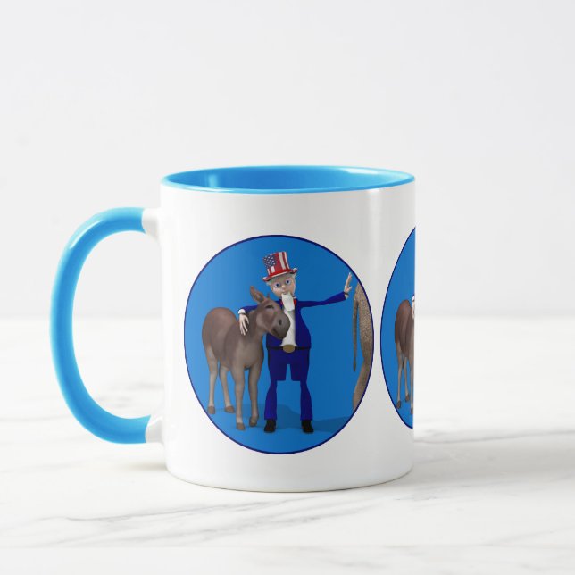Donkey Lover Uncle Sam Mug (Left)