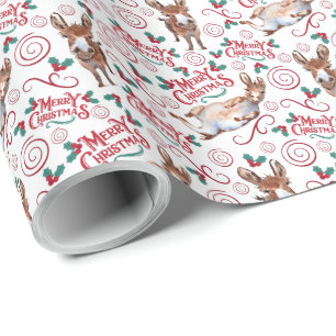 Donkey Merry Christmas Wrapping Paper