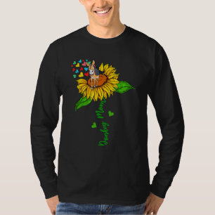 Donkey Mom Cute Animals On Sunflower Farmer Mother T-Shirt