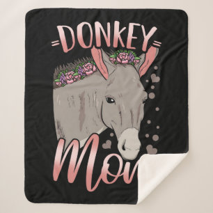 Donkey Mom   Gift For Owner Donkey Mom Sherpa Blanket