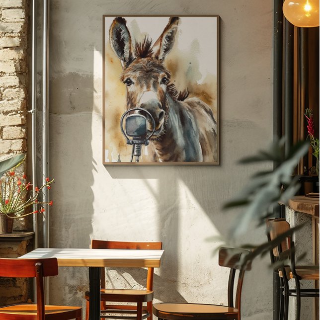 Donkey Music Factory Singing Art Print (Creator Uploaded)