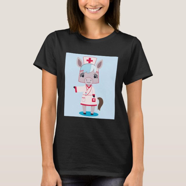 Donkey Nurse for Donkey  Donkey T-Shirt (Front)
