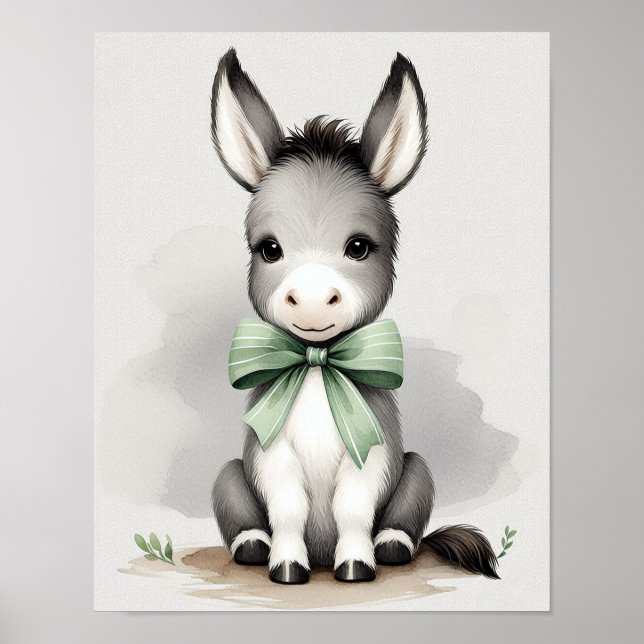 Donkey Nursery Wall Art (Front)
