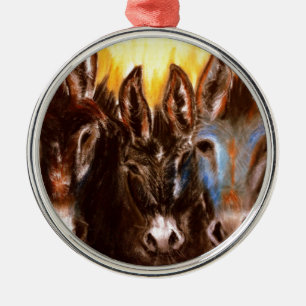 Donkey of the BLM Metal Ornament
