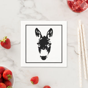 Donkey or Mule Graffiti Drawing Street Tag Art Napkin