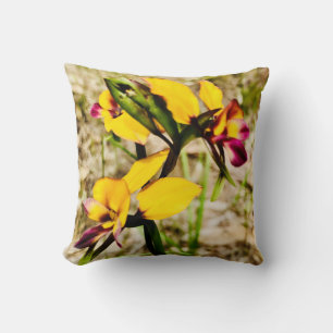 Donkey Orchids Throw Pillow