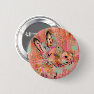 donkey painting 2 inch round button