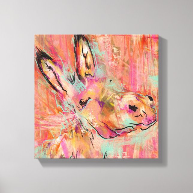 donkey painting canvas print (Front)