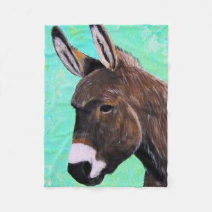 Donkey Painting Fleece Blanket